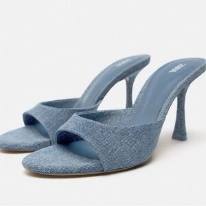 Zara Denim Blue Heel